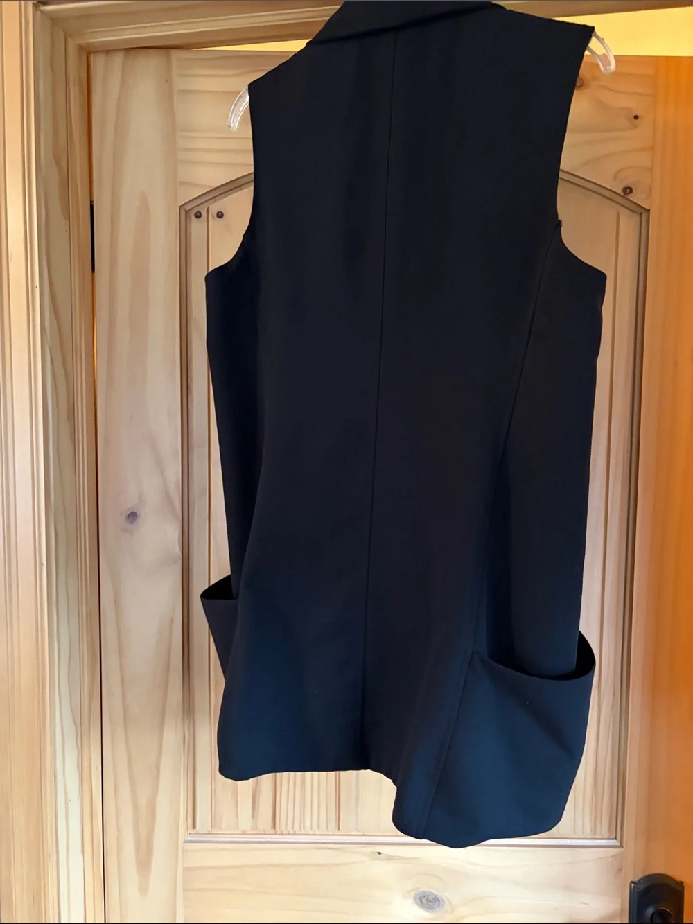 Bar III Black Sleeveless Vest Blazer